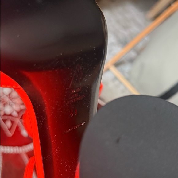 Rare ATTICO Orange leather sandals heels pumps - Picture 8 of 13